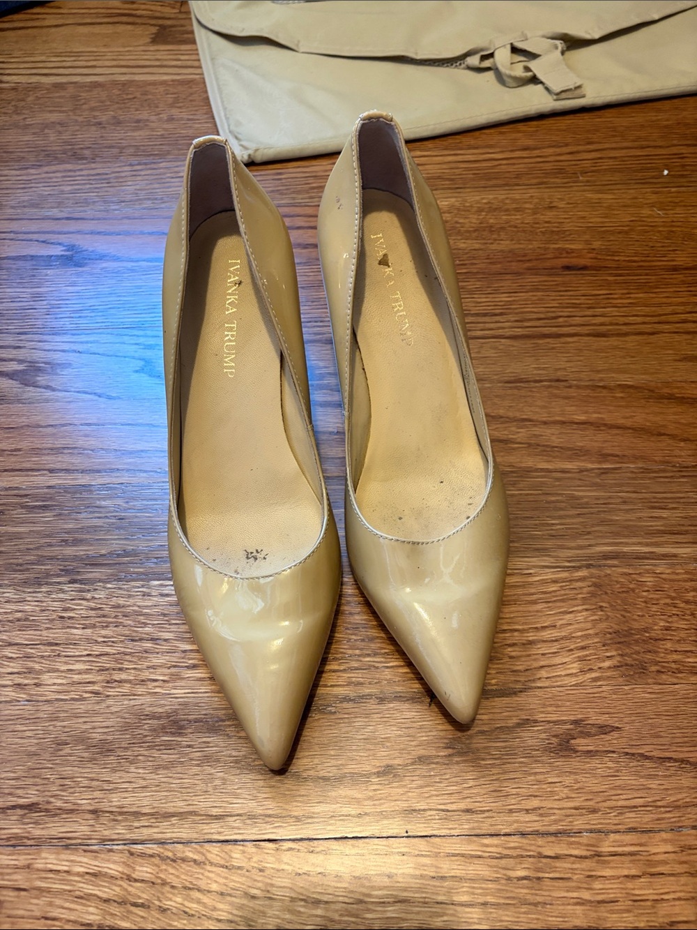 Ivanka Trump Nude Patent Pointed Toe Pumps